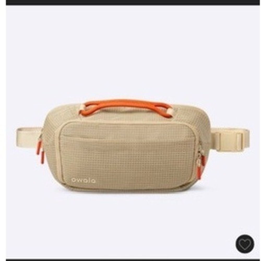 Owala Crossbody Belt Bag Unisex OS Tan Orange Bottle Pocket NWT